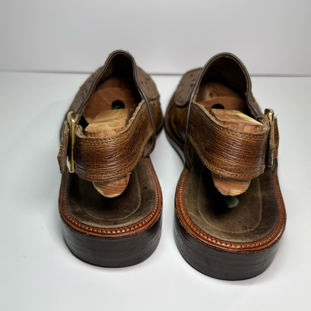 Luxurious Ostrich Leather Men's Sandals - Picture 4 of 8